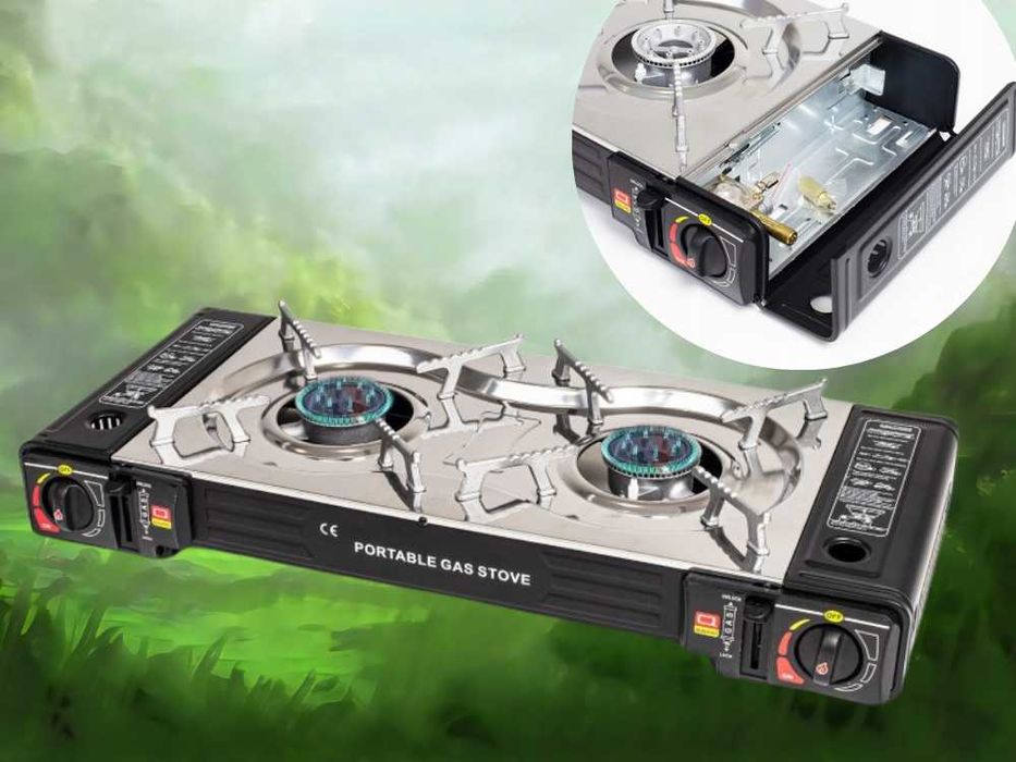 Kuchenka Turystyczna Dwupalnikowa na Kartusze Butle Przenośna
