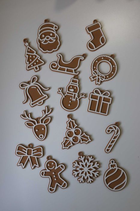 Conjunto de 15 Enfeites de Natal