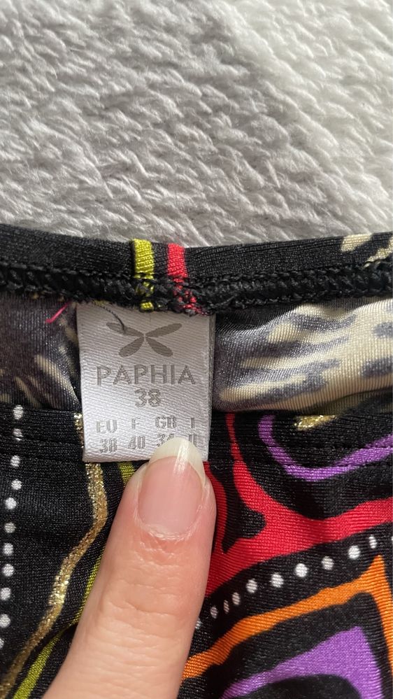 Czarne bikini we wzorki paphia M/38