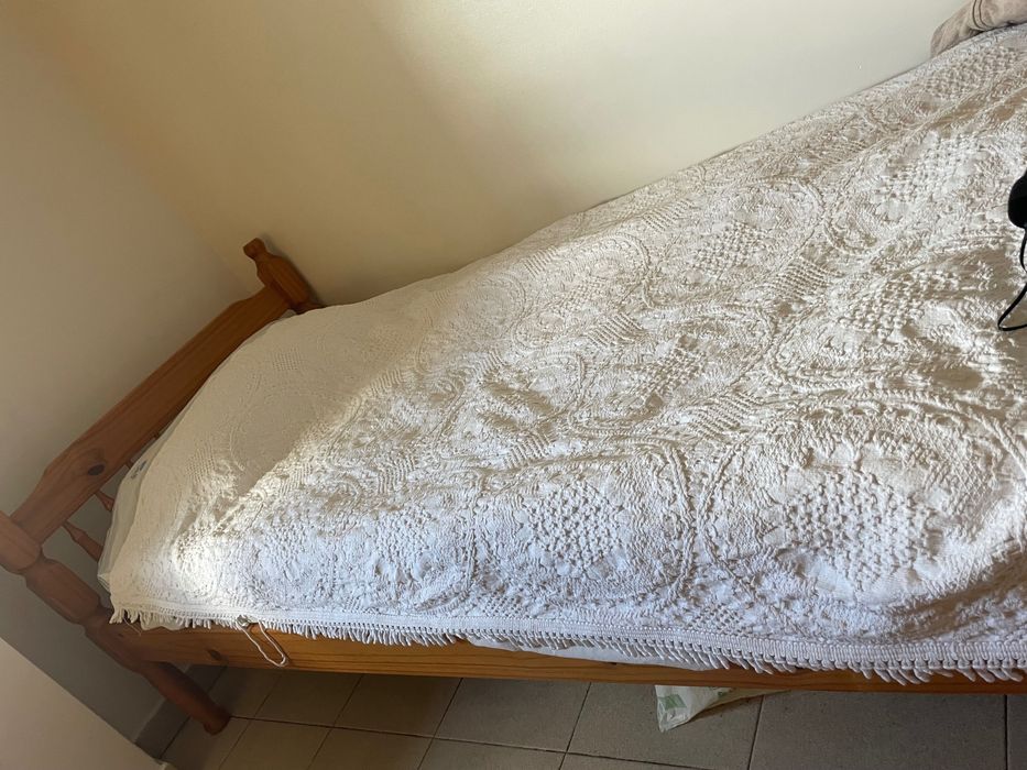cama solteiro + colchão 183x088