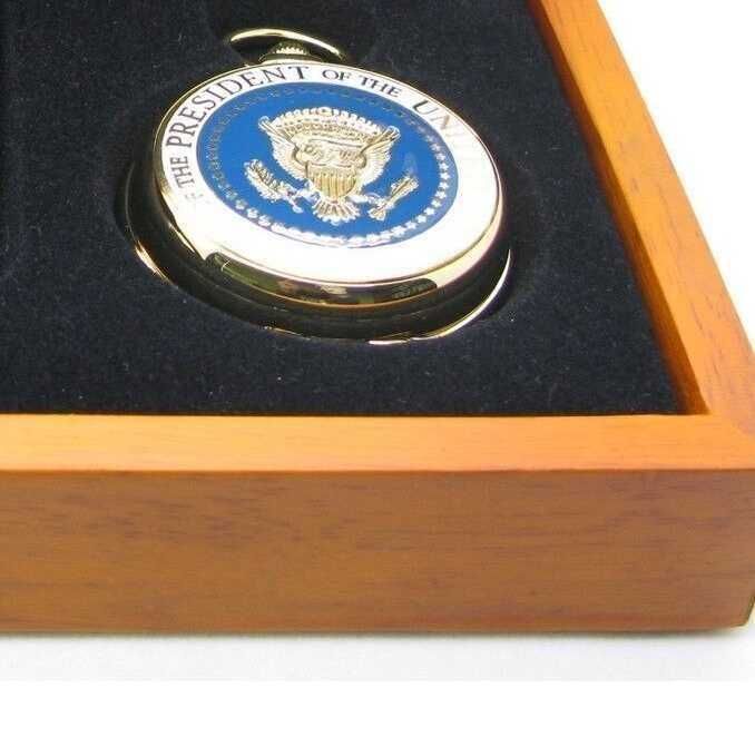 Relógio bolso presidente USA banho a ouro