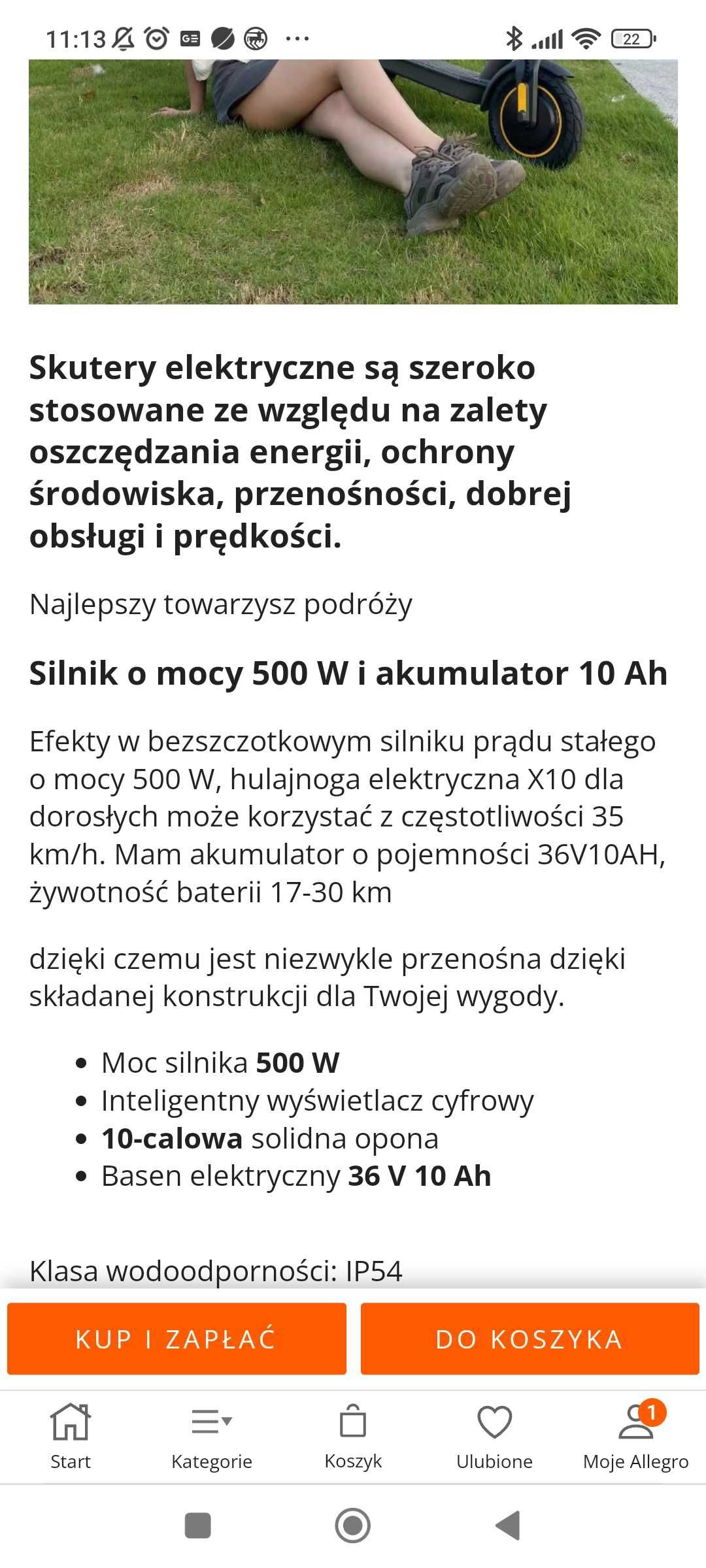 Hulajnoga elektryczna x10