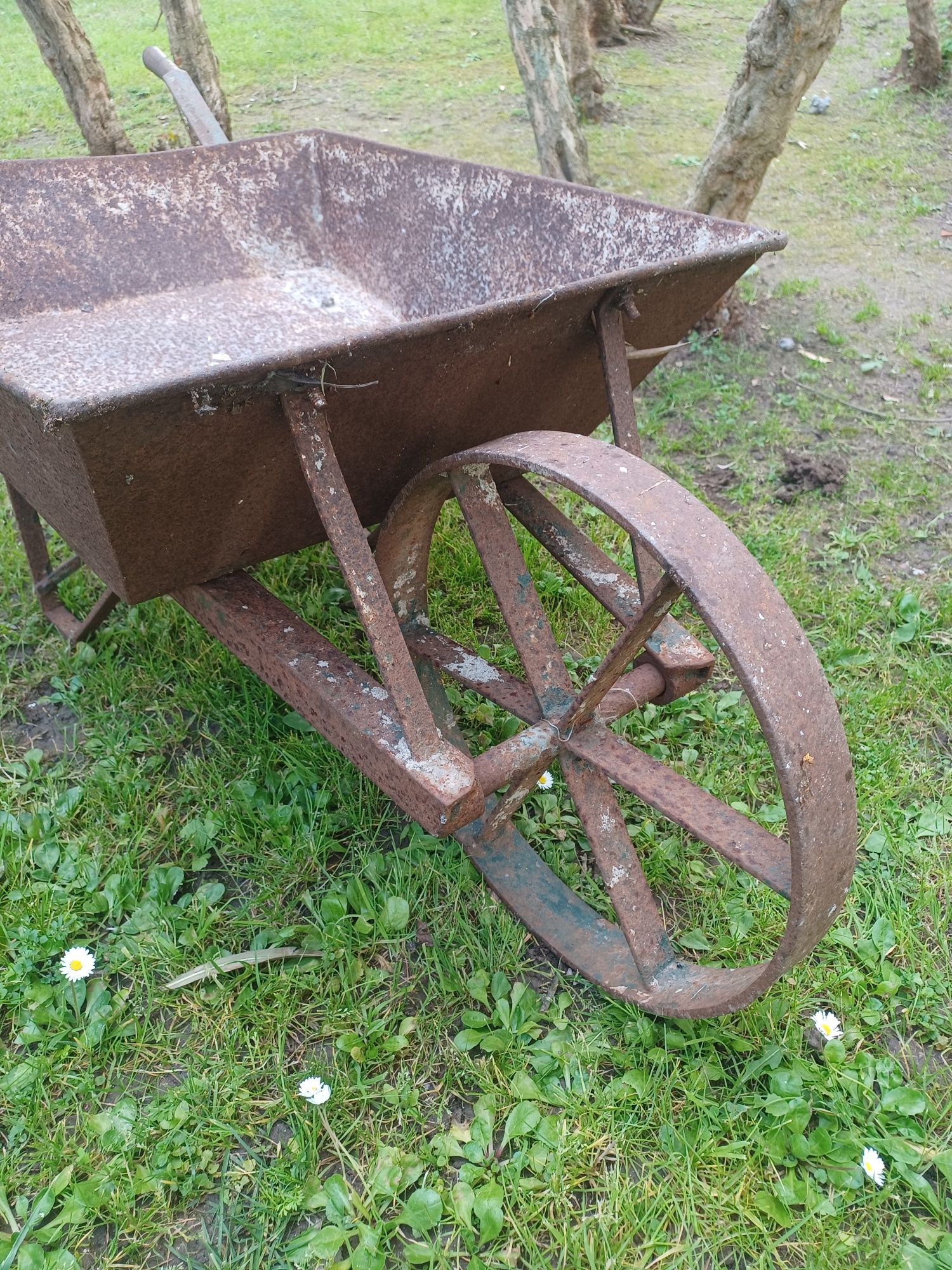 Carrinho de mão antigo em ferro