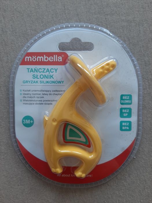 Mombella gryzak silikonowy dancing elephant