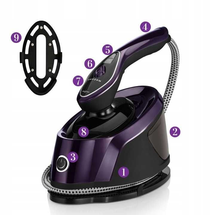MOCNY Steamer żelazko parowe parownica do ubrań ceramiczna stopa 2500W