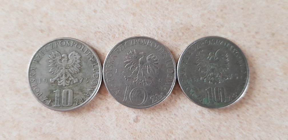 Historyczne monety kolekcjonerskie 10zl sebrne orzeł Prus kopernik