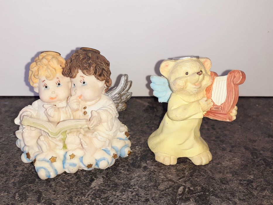 - 2 stare kolekcjonerskie figurki aniołków