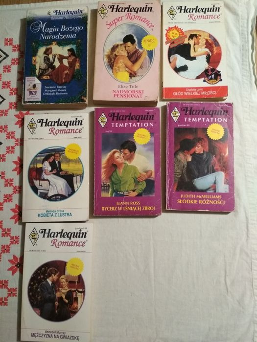 Zestaw 7 książek romanse Harlequin