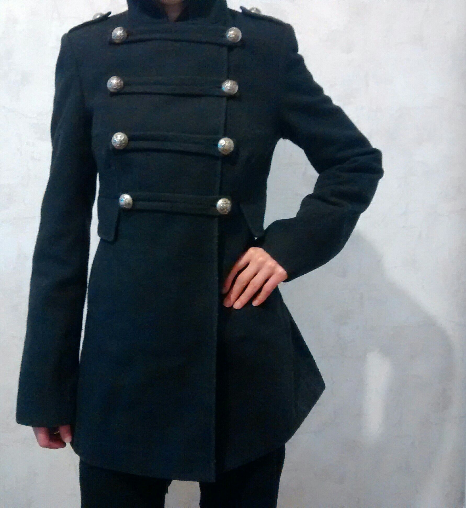 Пальто шинель женское шерсть размер 40 (XS)