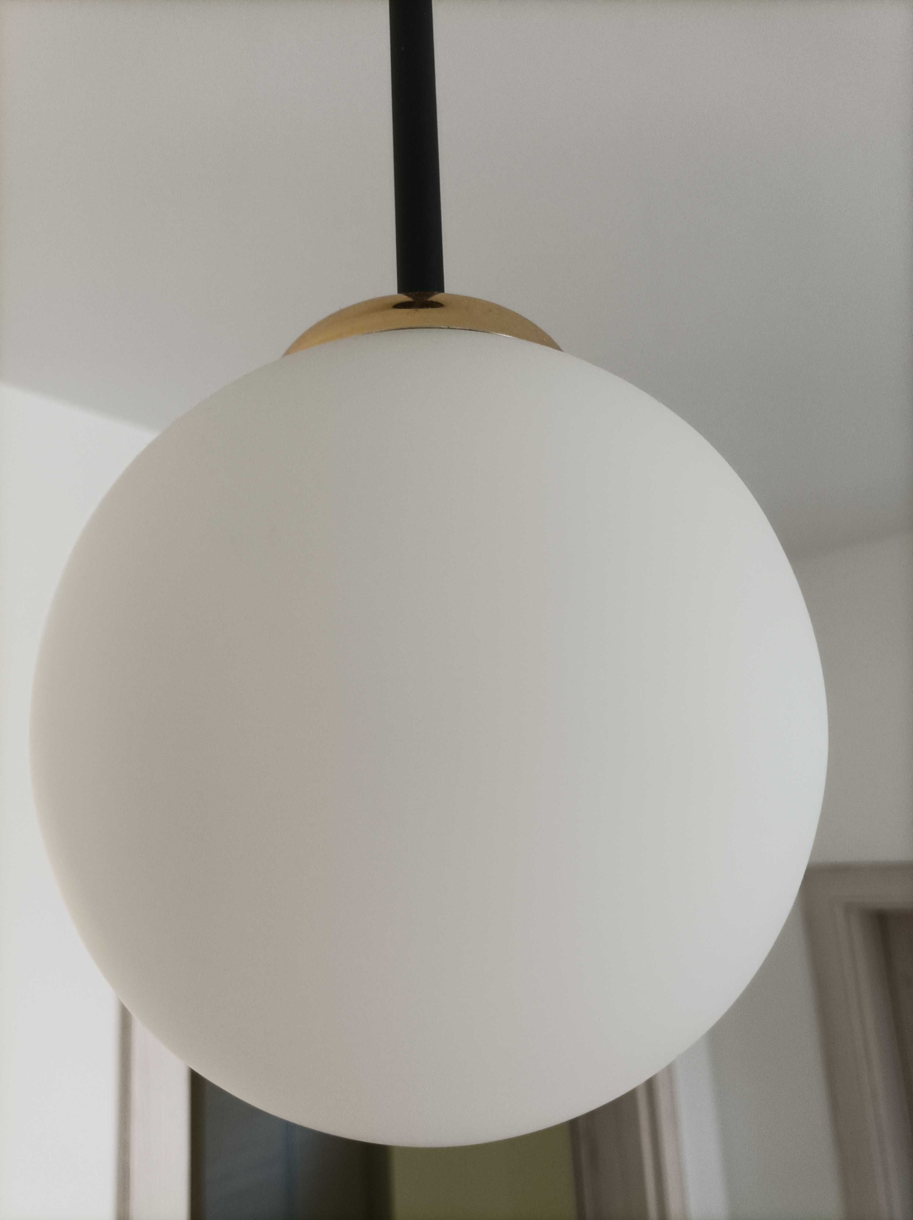 Lampa podwójna wisząca biała złota czarna loft nowoczesna