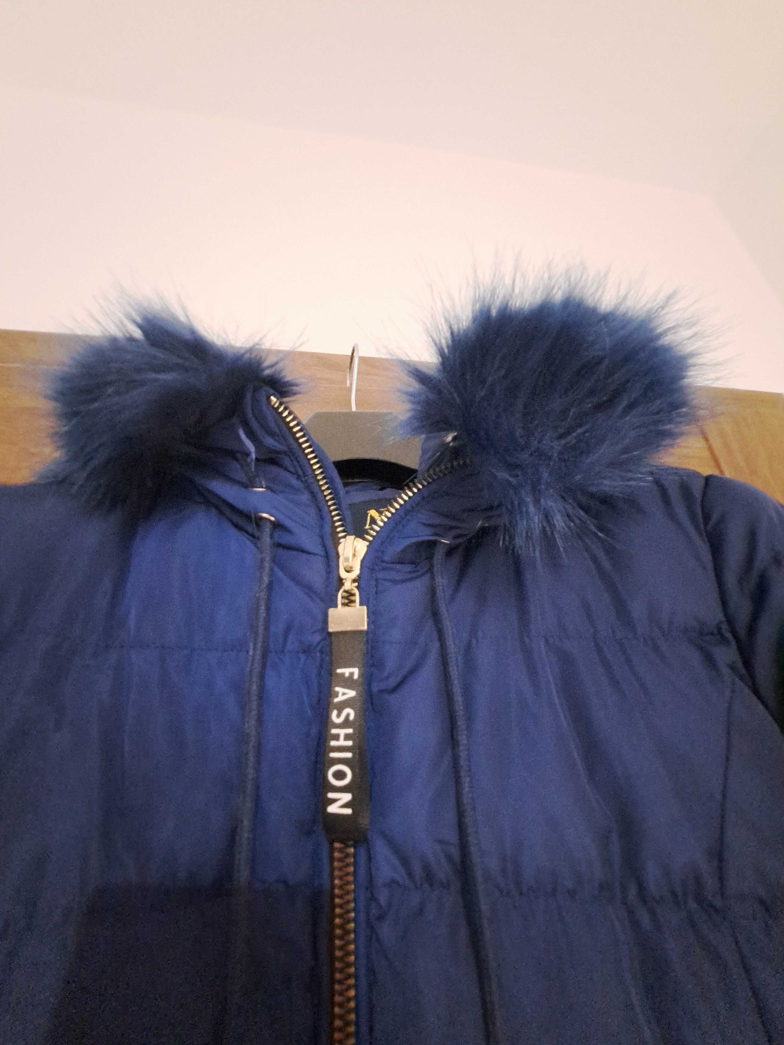 Kurtka ciepła płaszcz zimowa dla nastolatki r. 164