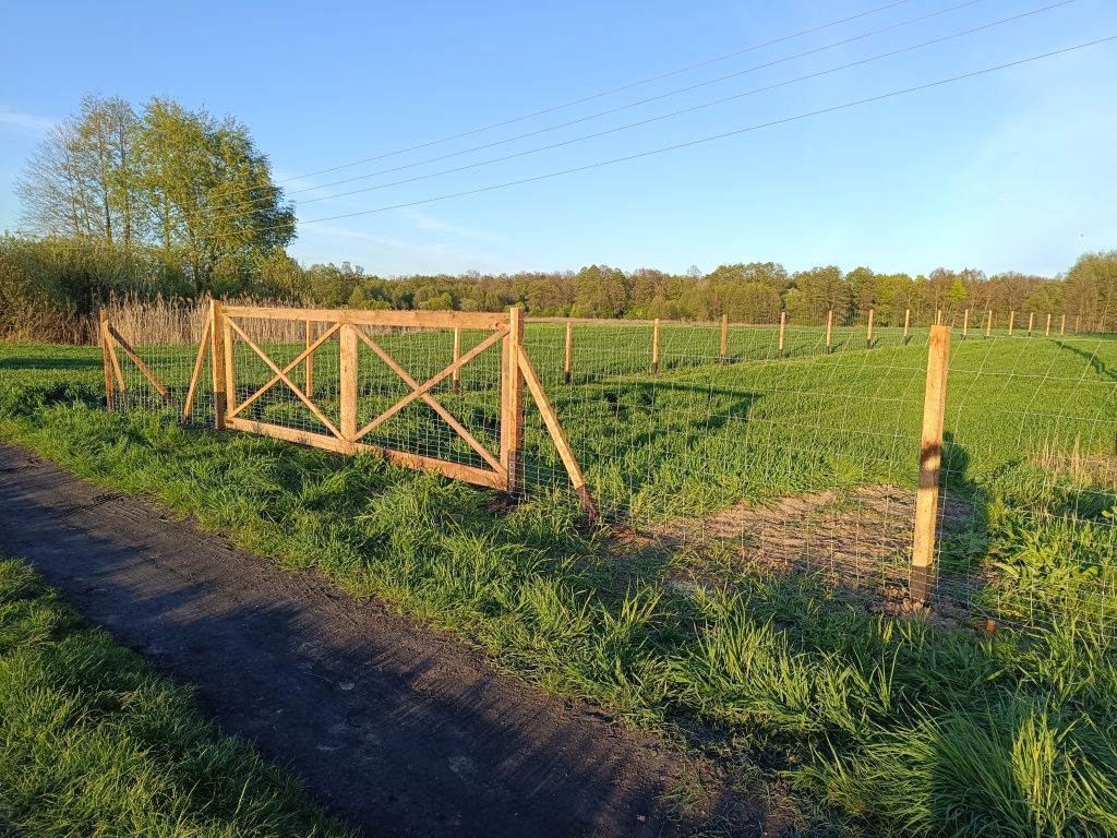 Oogrodzenia tymczasowe  słupek drewniany betonowy