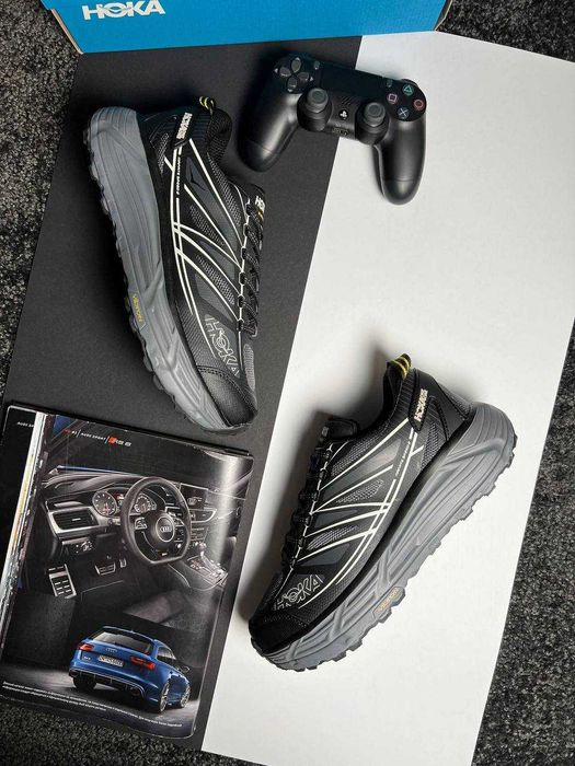 Чоловічі кросівки Hoka Mafate Speed 2 GTX  Black Grey  Gore-Tex чорні