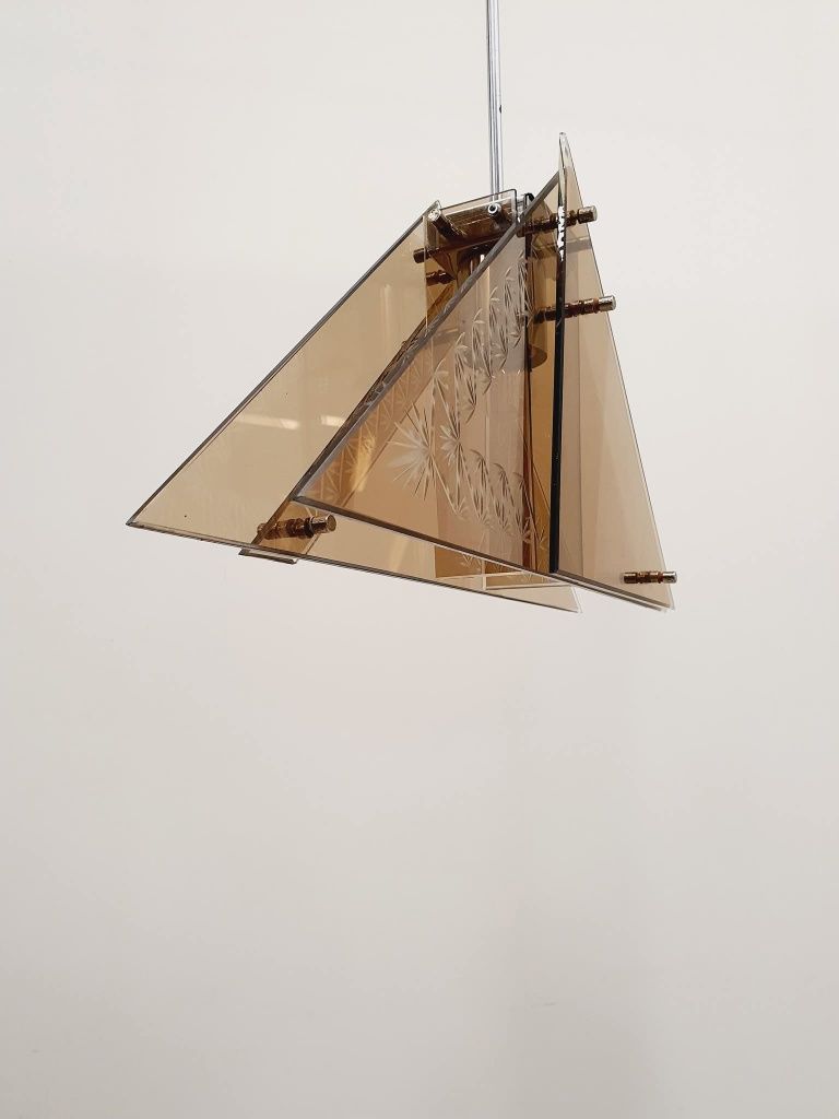 Lampa Żyrandol Szkło Retro Design