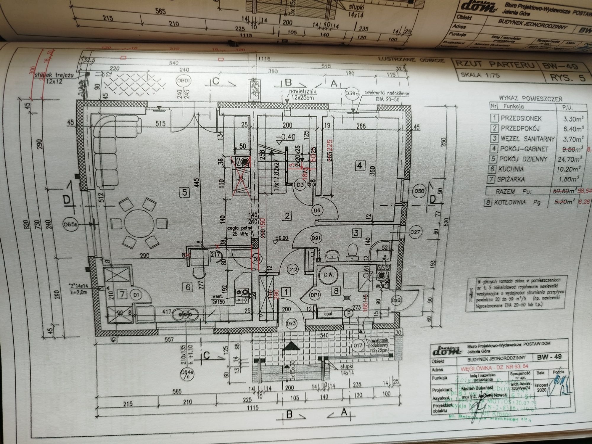 Projekt domu BW-49 wariant 6