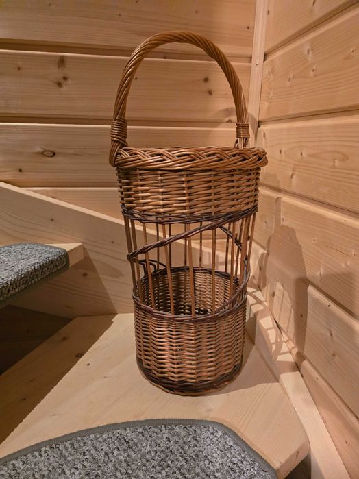 Kosz na parasole wiklinowy