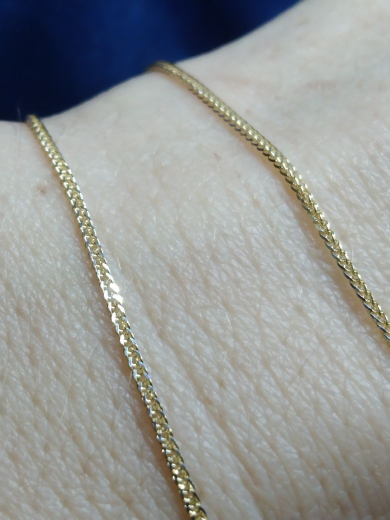 Złoty łańcuszek splot lisi ogon, złoto 585, 50cm (300)
