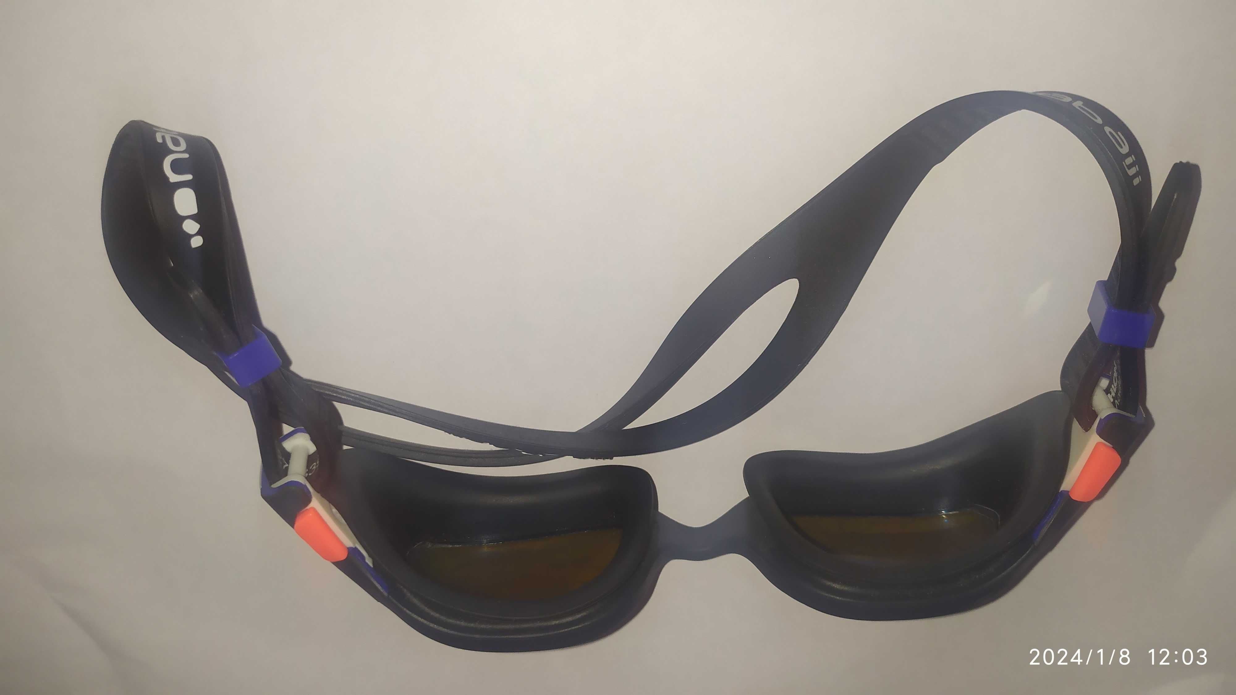 Okulary do pływania Nabaiji z lustrzanką dla dorosłego używane