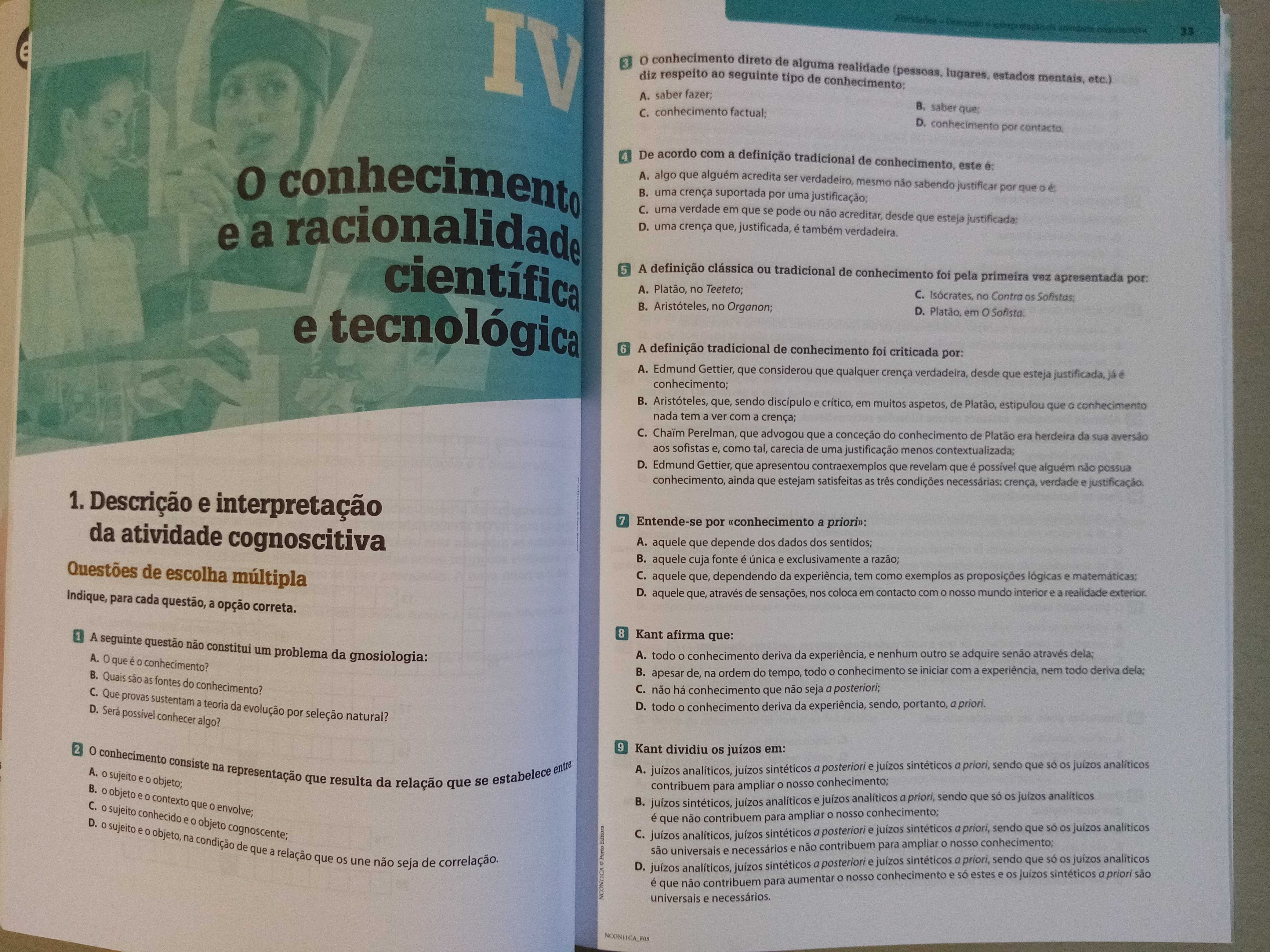 Caderno de atividades Filosofia 11 ano Novo