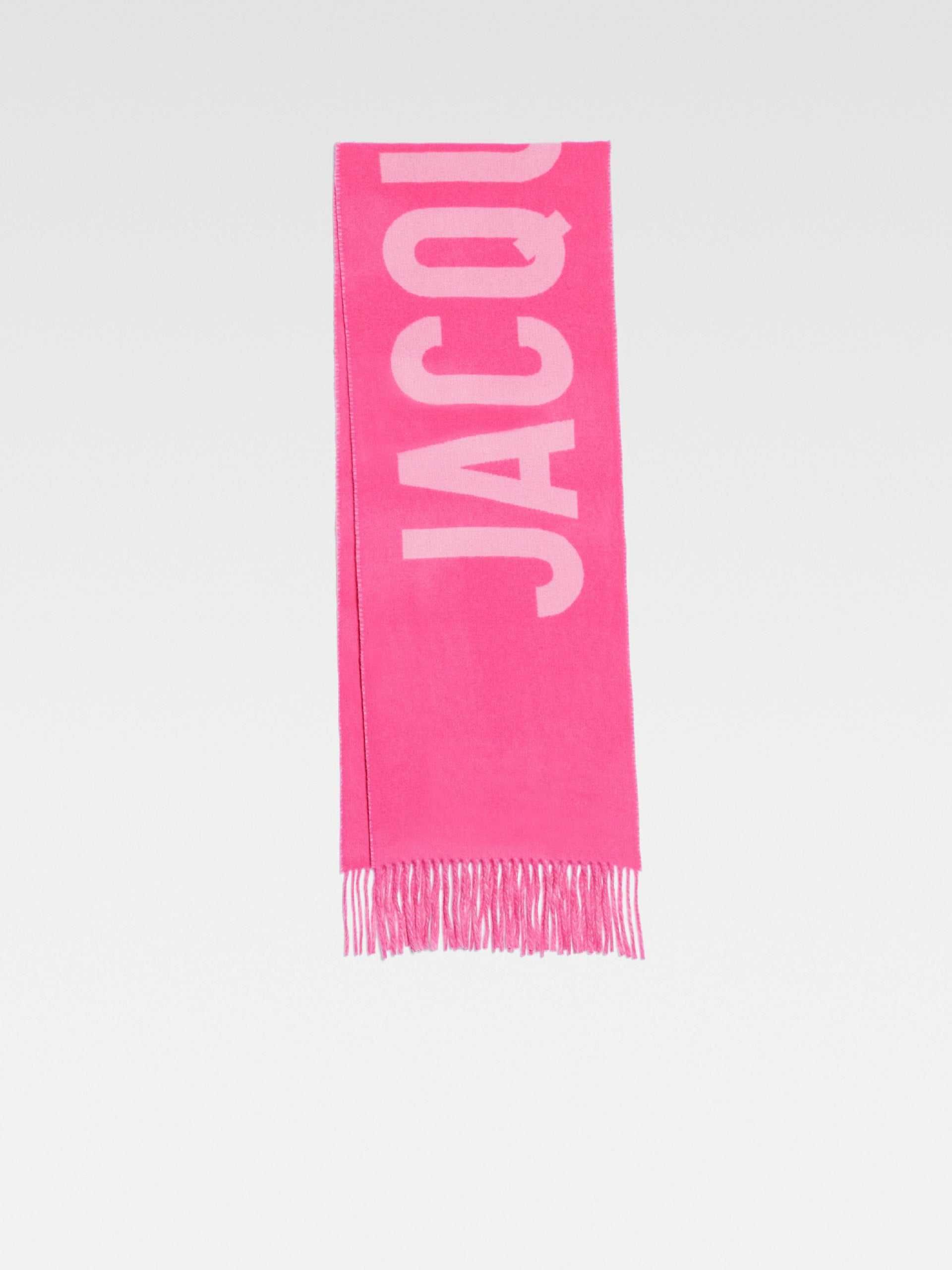 Шарф Jacquemus Logo Jacquard Fringed Edge Scarf Multi-Pink