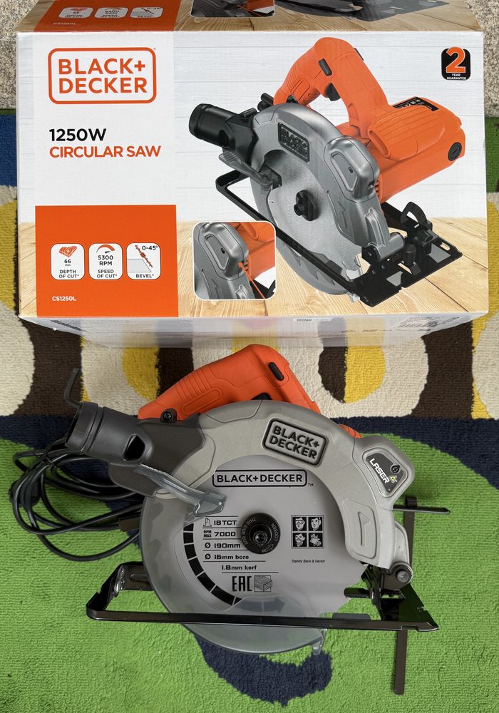 Serra Circular Black & Decker CS1250L como nova