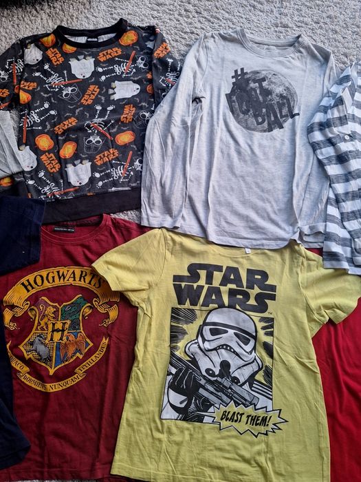 Zestaw koszulek dla chłopaka 140 lato star wars harry potter
