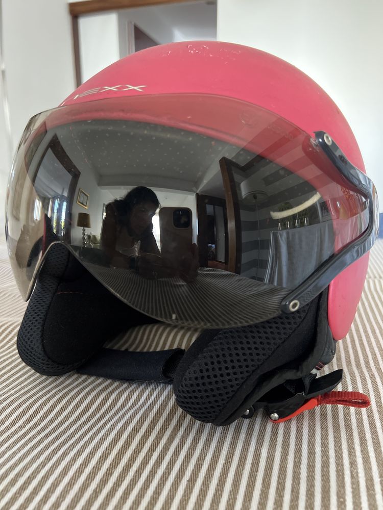 Capacete Nexx S cor-de-rosa