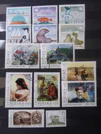 Znaczki pocztowe z roku 1987 niecały rocznik