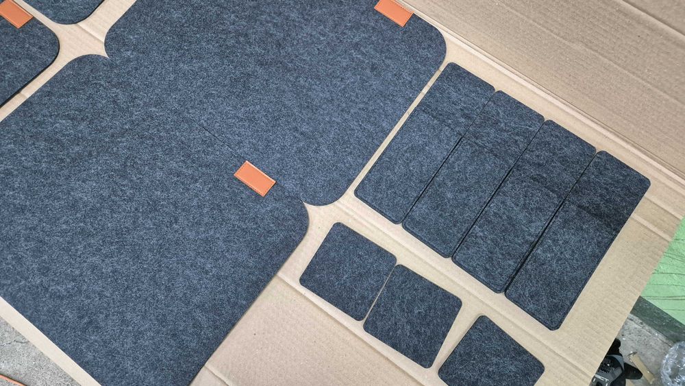 Podkładki stołowe, zmywalne podkładki z filcu, zestaw 14 sztuk