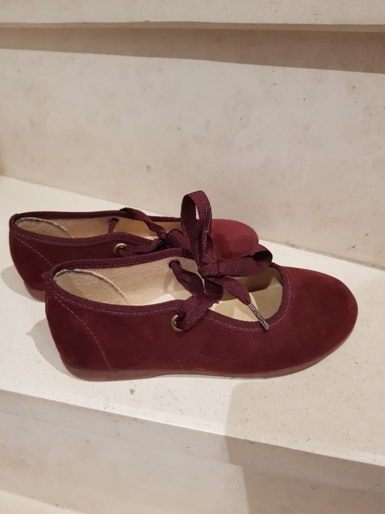 Sapatos Merceditas bordeaux