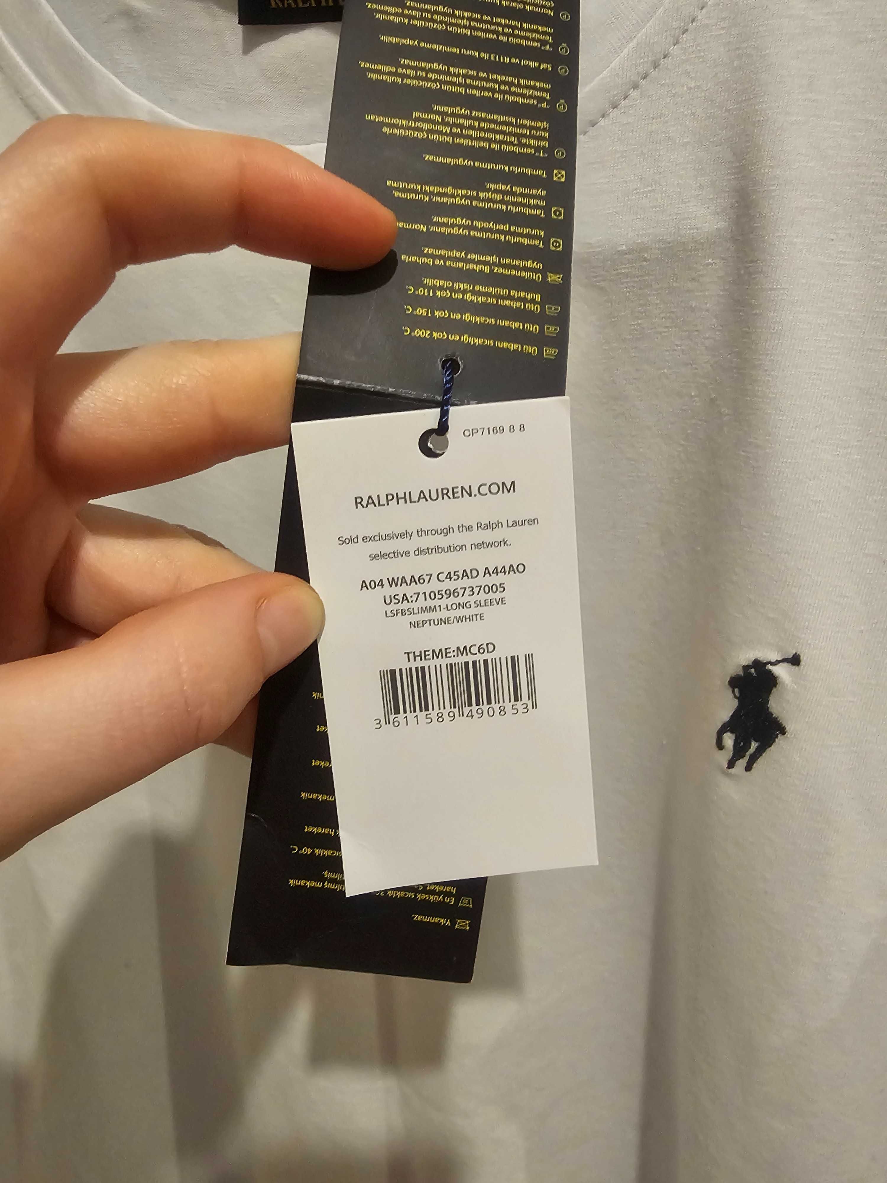 Biały t-shirt M Ralph Lauren