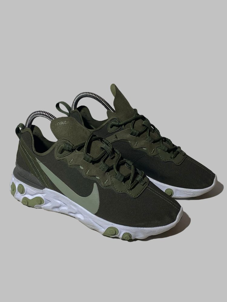 Nike React Element 55 Легкі Оригінальні Жіночі Кросівки Хакі Колір