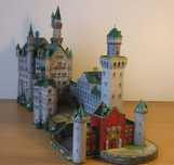 Model kartonowy zamku króla Bawarii Neuschwanstein 1:250