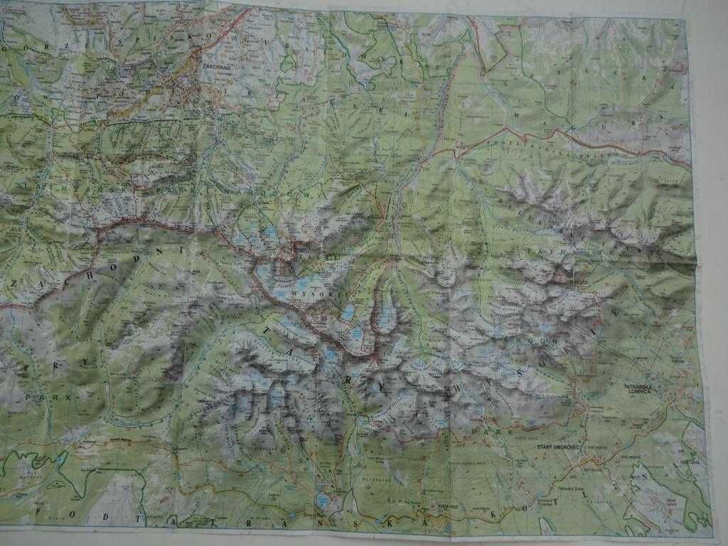 Tatry Polskie I Słowackie - Mapa Turystyczna Skala 1 D0 50 000