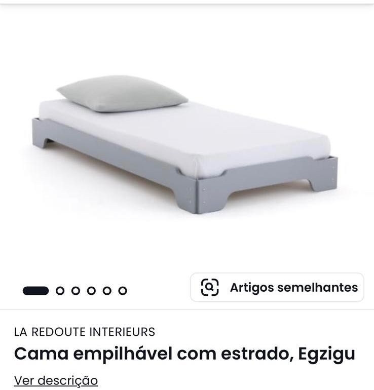 Cama empilhavel com estrado, Egzigu NOVA