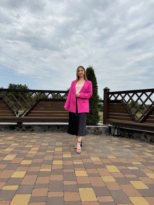 Піджак малиновий, жакет рожевий