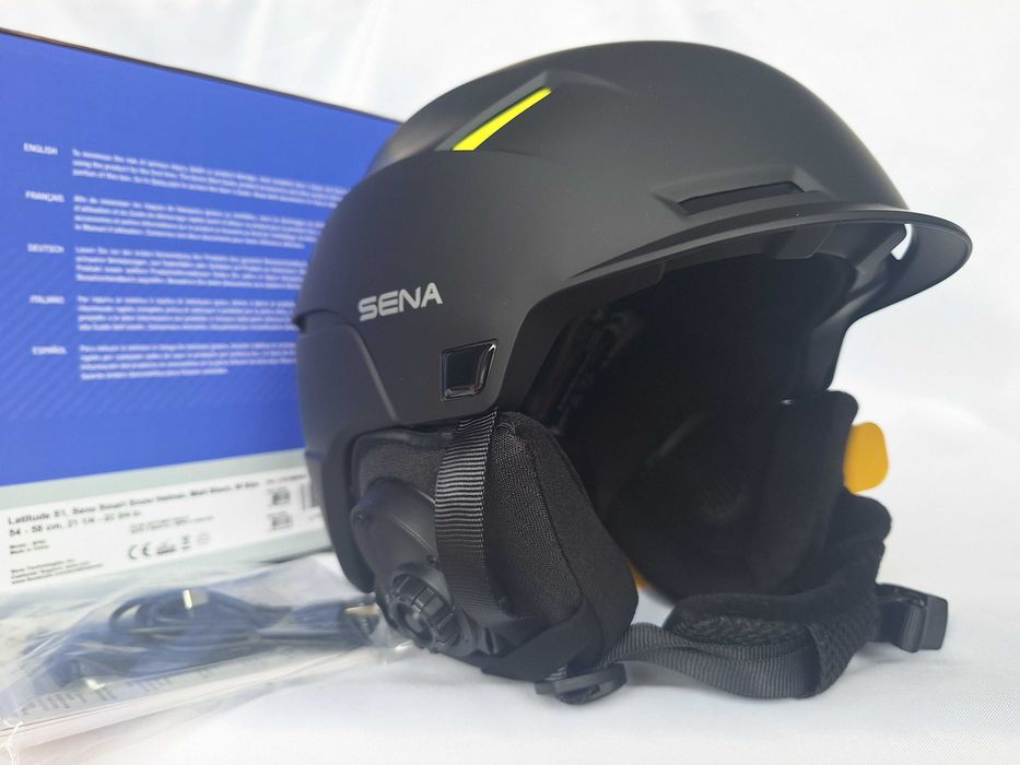 Kask Narciarski Sena Smart Latitude S1 Matt Black M 54-58cm Interkom