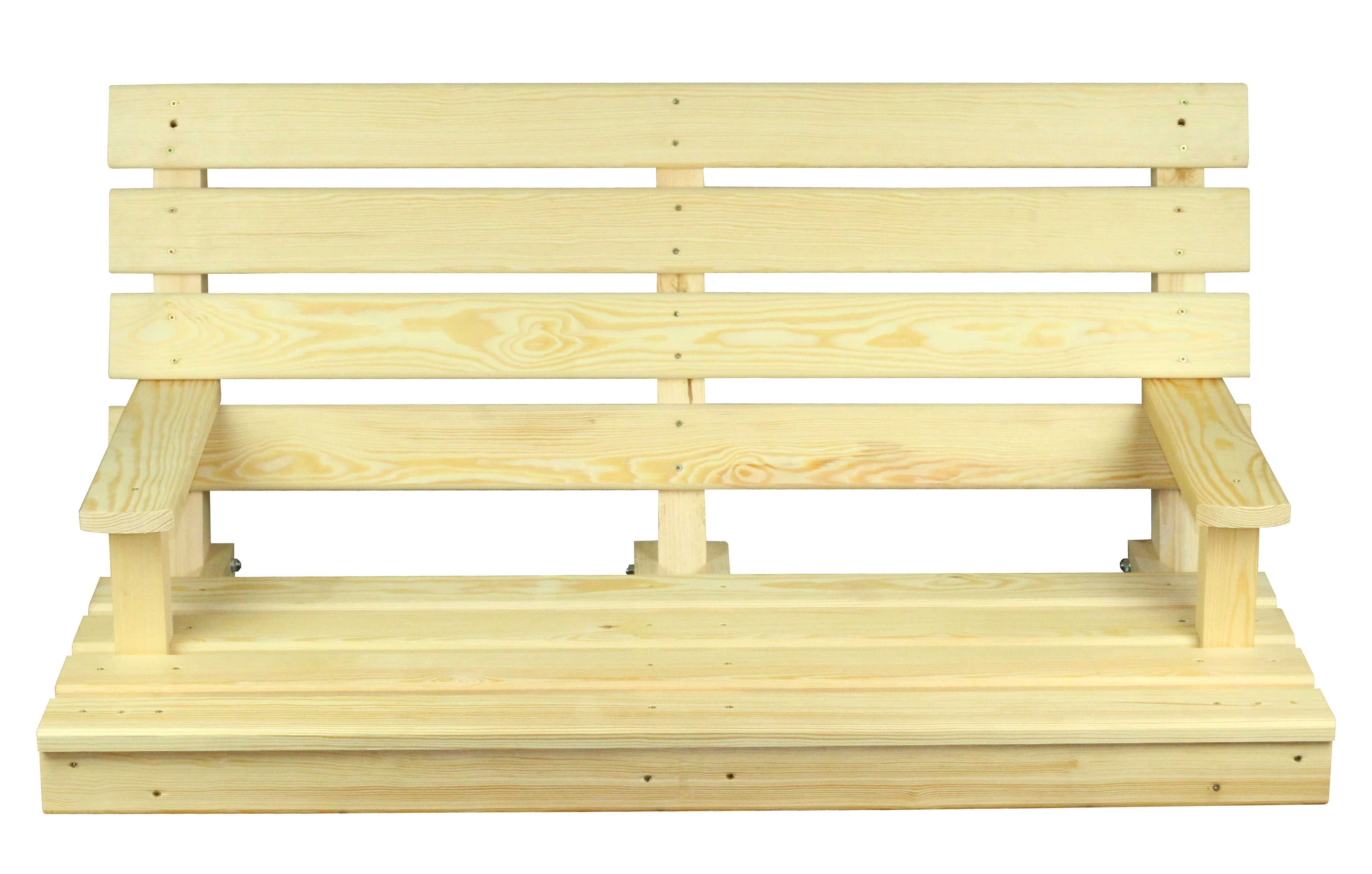 Siedzisko ławka do huśtawki - 120 cm drewniane sosnowe