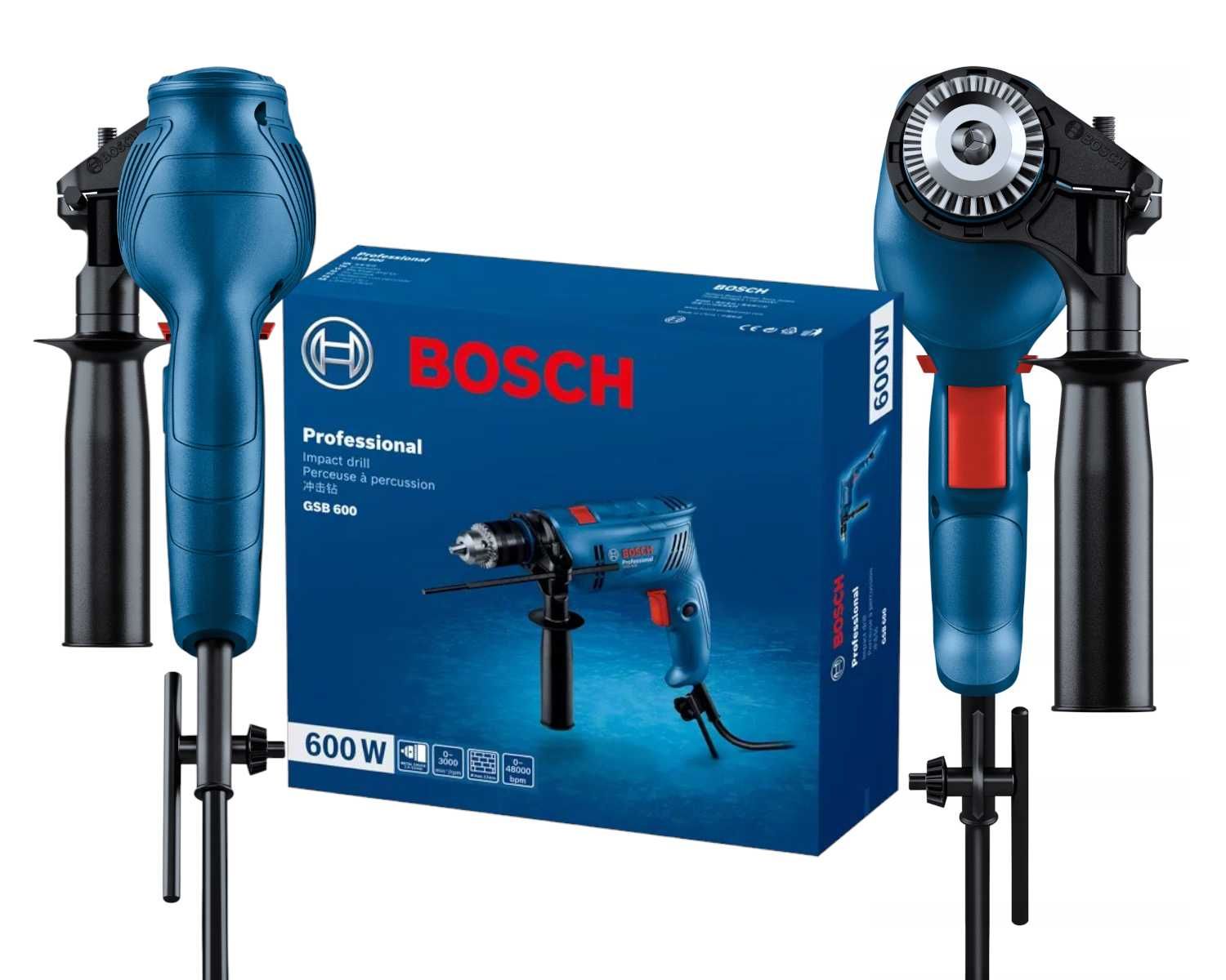 MOCNA Wiertarka Udarowa Bosch 600W 13mm Do Betonu Metalu Drewna
