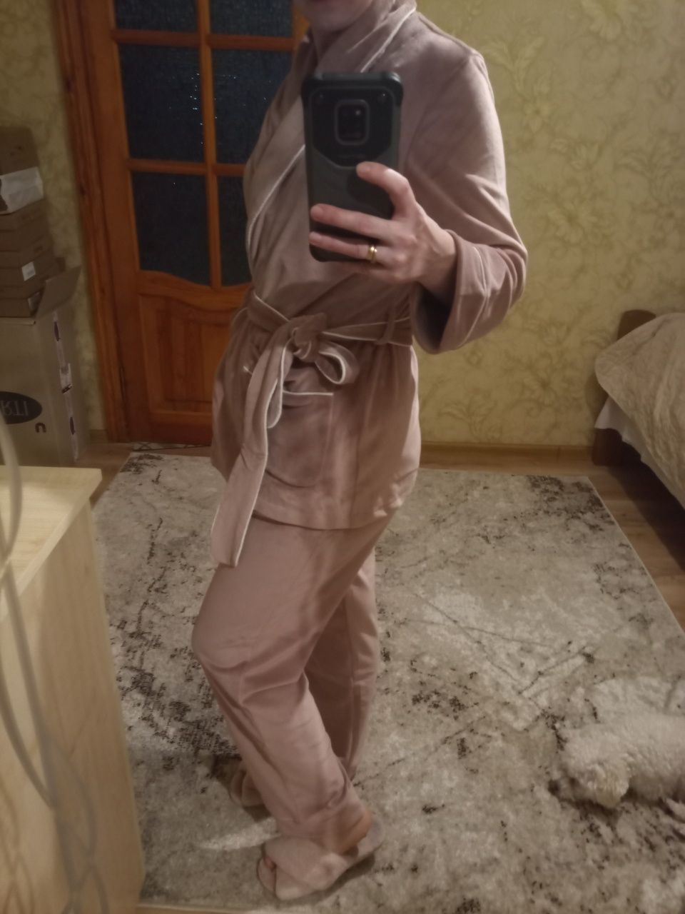Костюм домашній велюр s/m піжама
