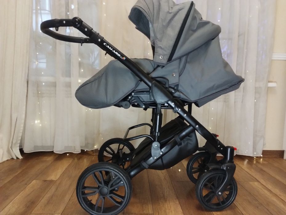 НОВАЯ Коляска 2в1 Alis Camaro ЭКО-КОЖА,Двойная Амортизация, Шасси 60см