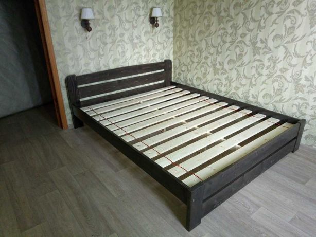 полуторка натуральная деревянная кровать 140*200 Карпатская сосна