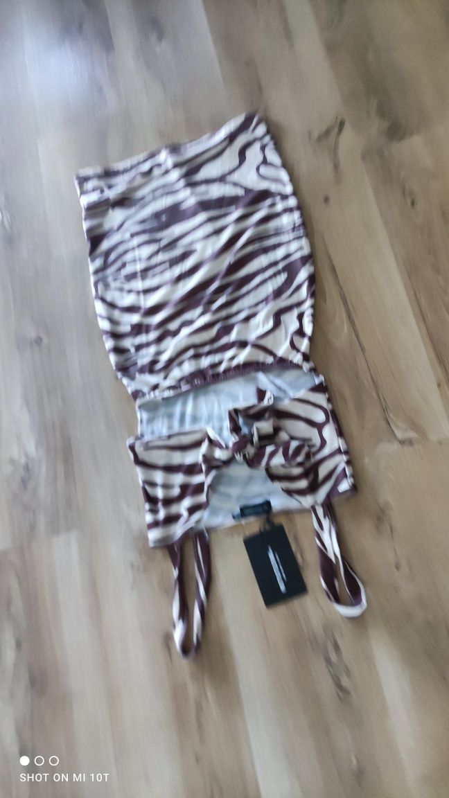 Sukienka 40 plażowa pretty little thing panterka nowa z metką Zara