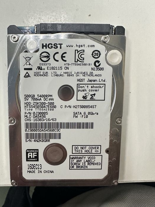 Hdd 500gb перевірений
