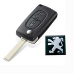 *NOWA* Obudowa kluczyka pilota PEUGEOT - 2 przyciski + naklejka