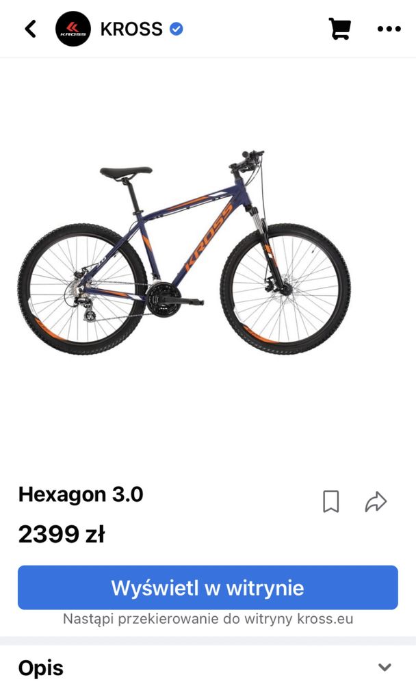 Kross Hexagon rower mtb