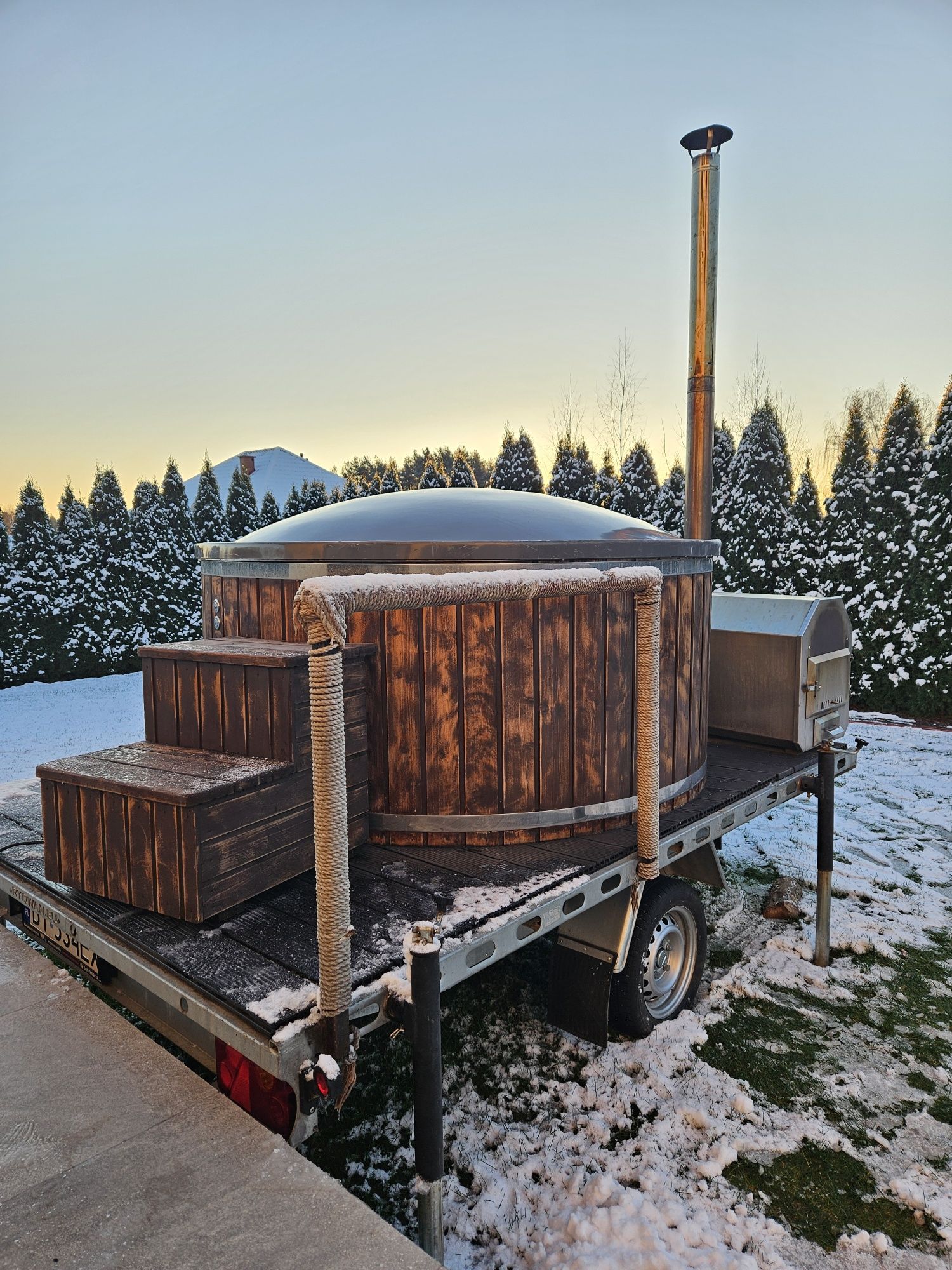 Mobilna Bania Gorąca Balia Ruska Bania Podlasie Jacuzzi