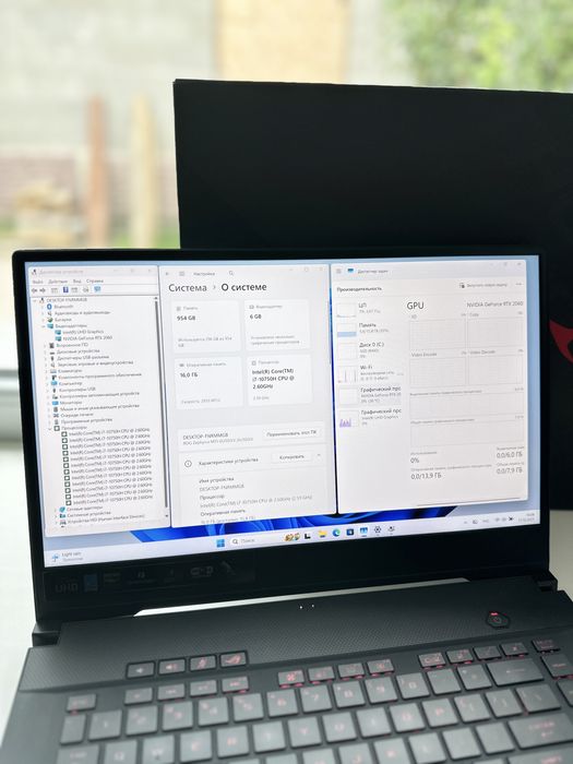 ‼️Rog Zephyrus‼️i7-10th/RTX2060-6gb/144Hz/SSD-1TB / Гарантия
