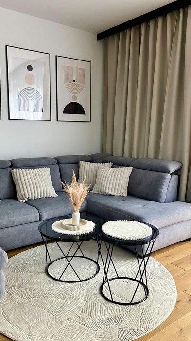 Szary Narożnik LOFT z funkcją spania