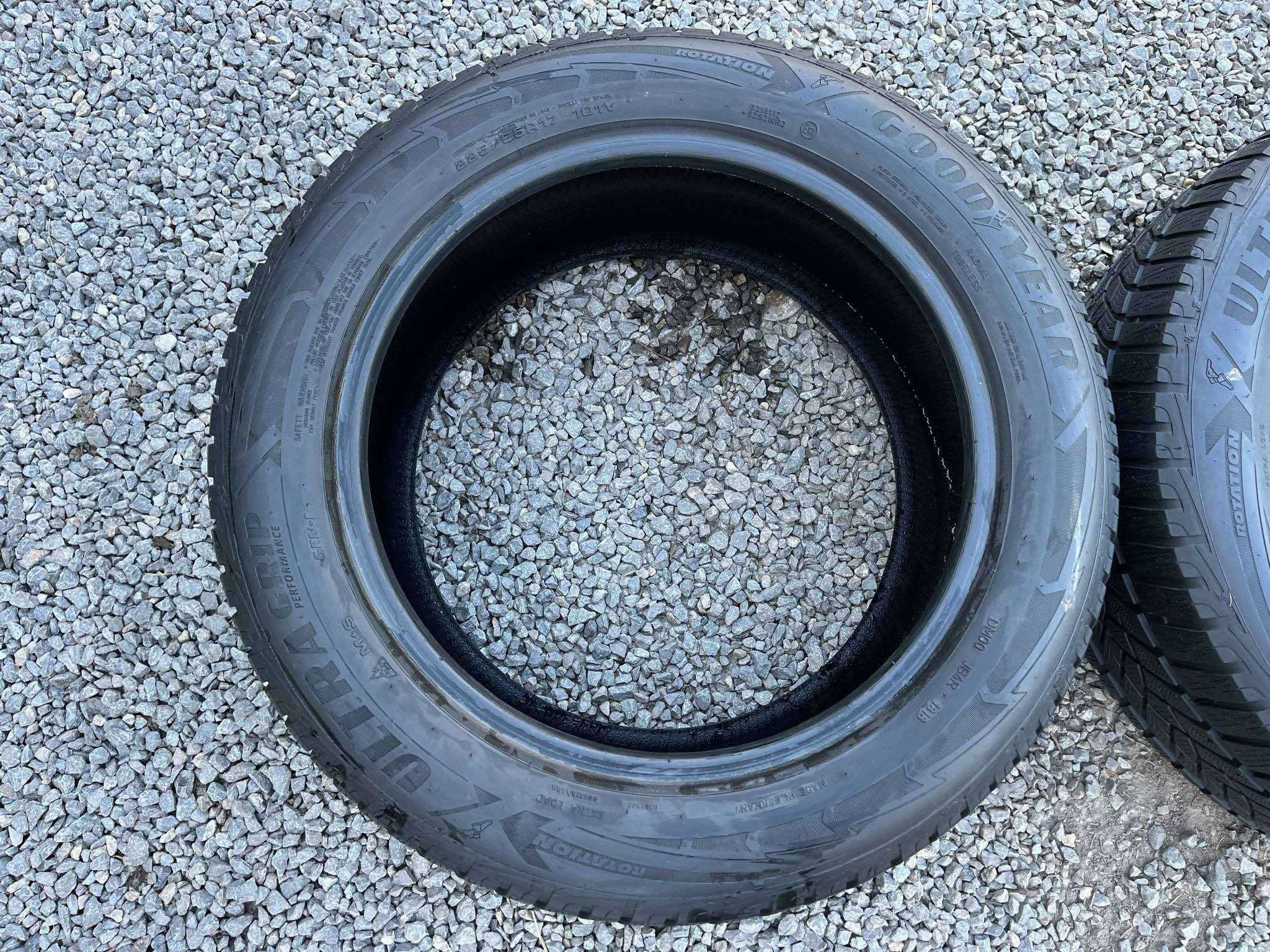 Opony 225/55R17 Goodyear Ultragrip Performance Zima 2sztuki 6,26mm